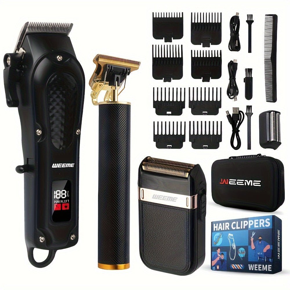 3pcs/Set Hair Clippers Set For Men - Beard grooming