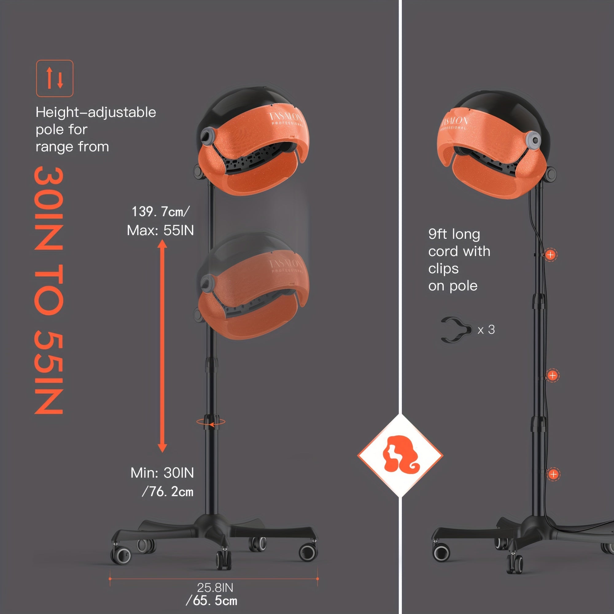 Ionic Hooded Hair Dryer - Beard grooming