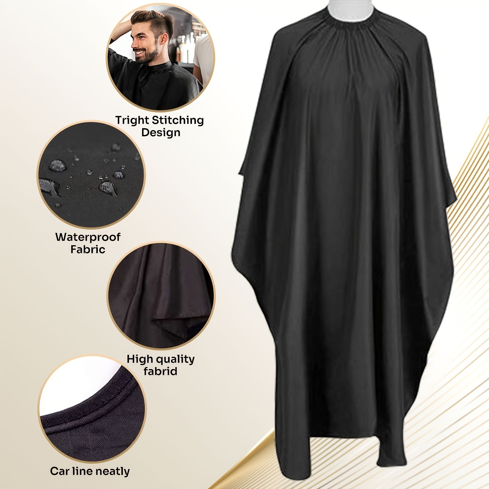 Professional Black Golden Hair Scissors Set - Beard grooming