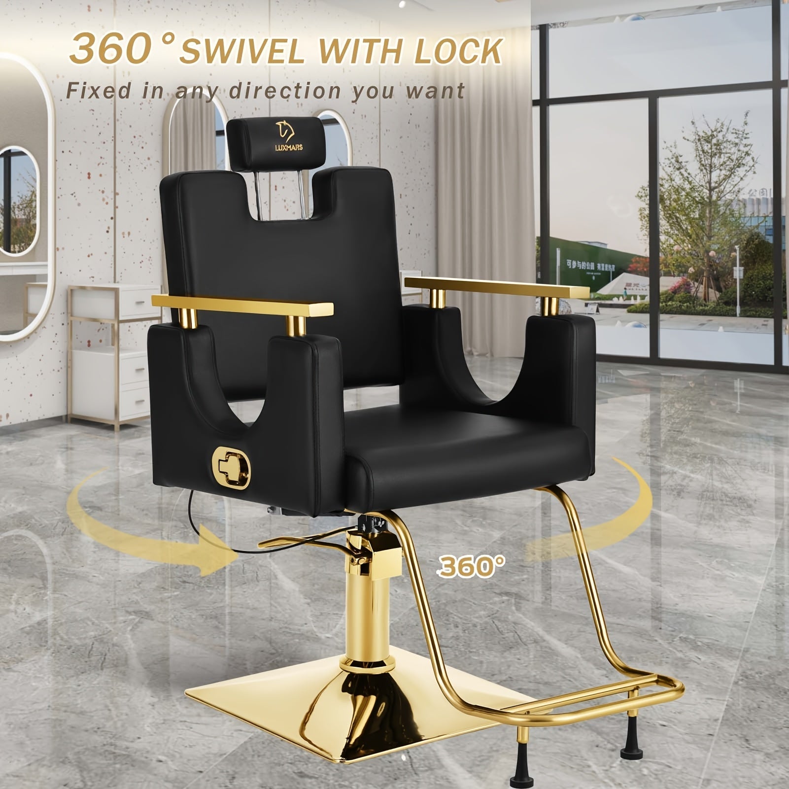 Salon Chair Hydraulic Barber Chair - Beard grooming