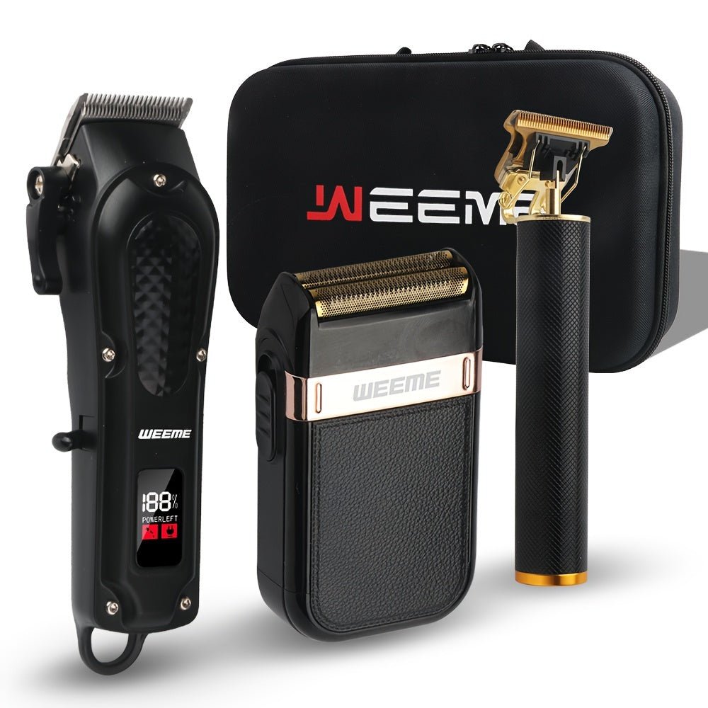 3pcs/Set Hair Clippers Set For Men - Beard grooming