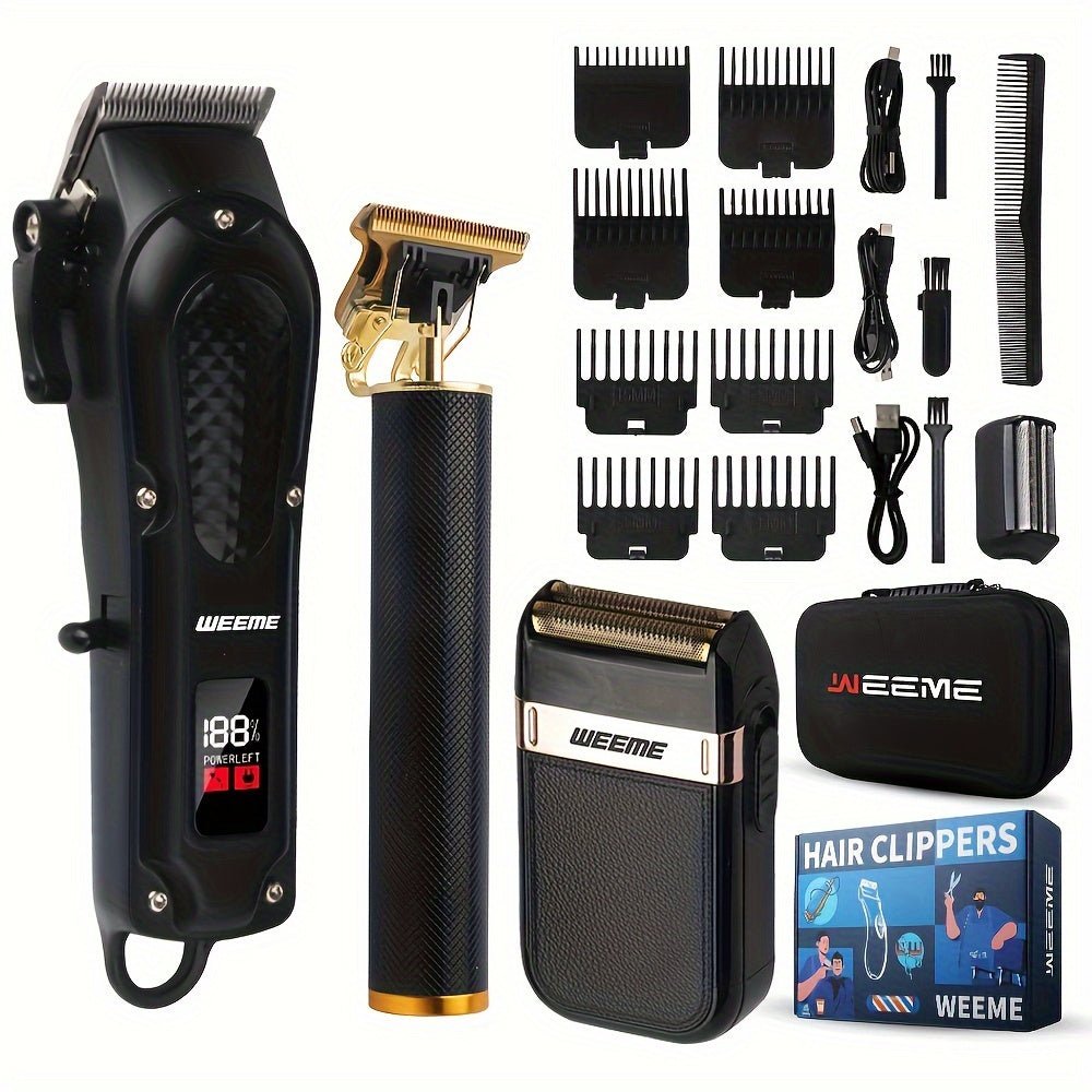 3pcs/Set Hair Clippers Set For Men - Beard grooming