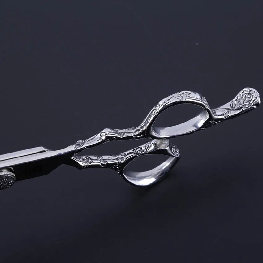 7 Inch Plum Handle Cut Hair Scissors - Beard grooming