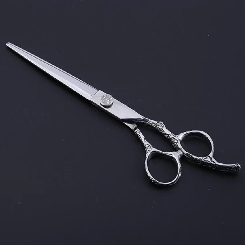 7 Inch Plum Handle Cut Hair Scissors - Beard grooming