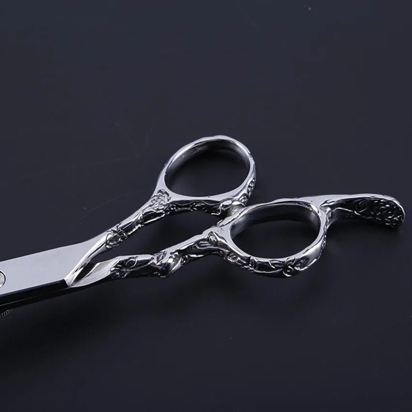 7 Inch Plum Handle Cut Hair Scissors - Beard grooming