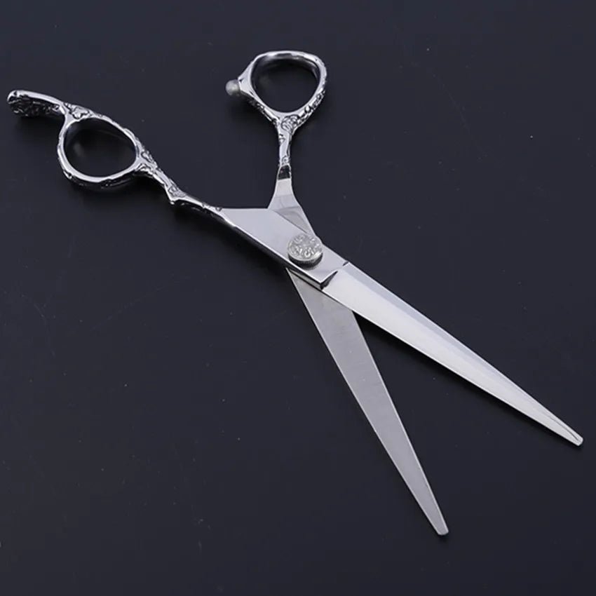 7 Inch Plum Handle Cut Hair Scissors - Beard grooming