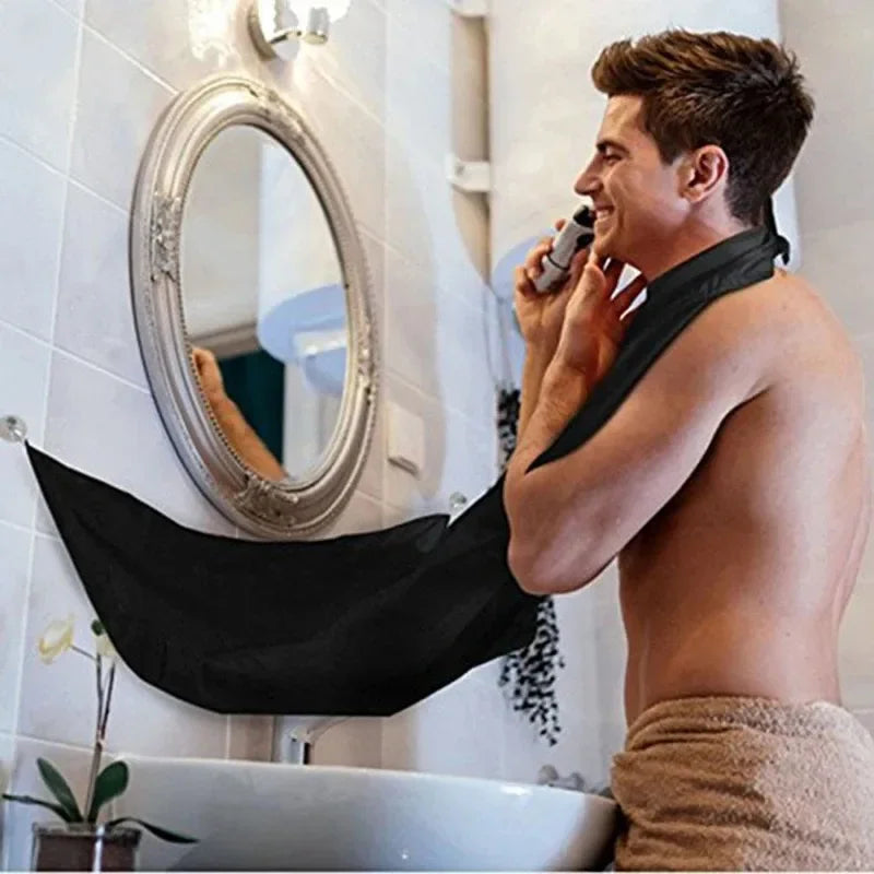 120*78 CM  Beard and Mustache shaving apron Cape Bib for Shave with Suction Cups Attach to Mirror Hairdressing Removal Tools