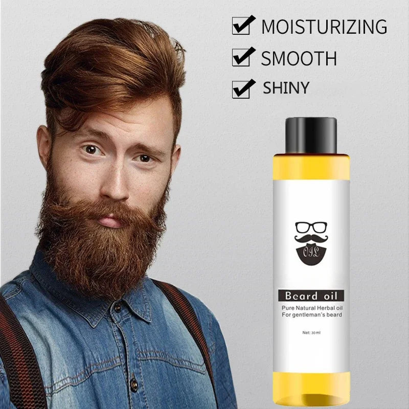 100% Organic Beard Oil for Man Spray Beard Growth Oil Men Beard Grow Essencial Oil Barba Huile Barbe 30ml Hair Loss Products