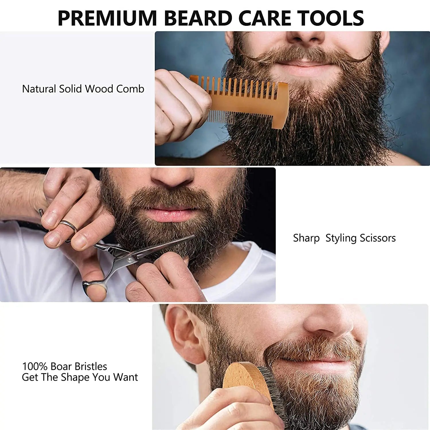 Beard Care Tools Pretfy Beard Grooming Kit for Men - Beard grooming