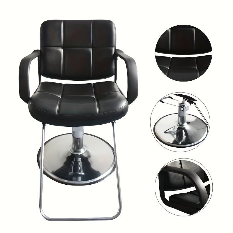 Black Leather Barber Chair - Beard grooming