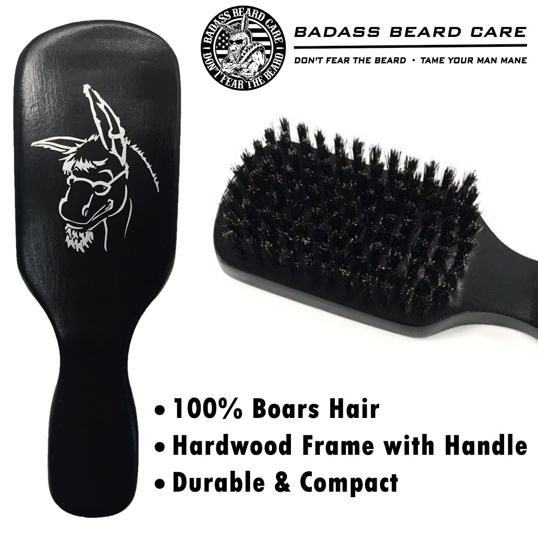 Boars Hair Beard Brush with Handle - Beard grooming