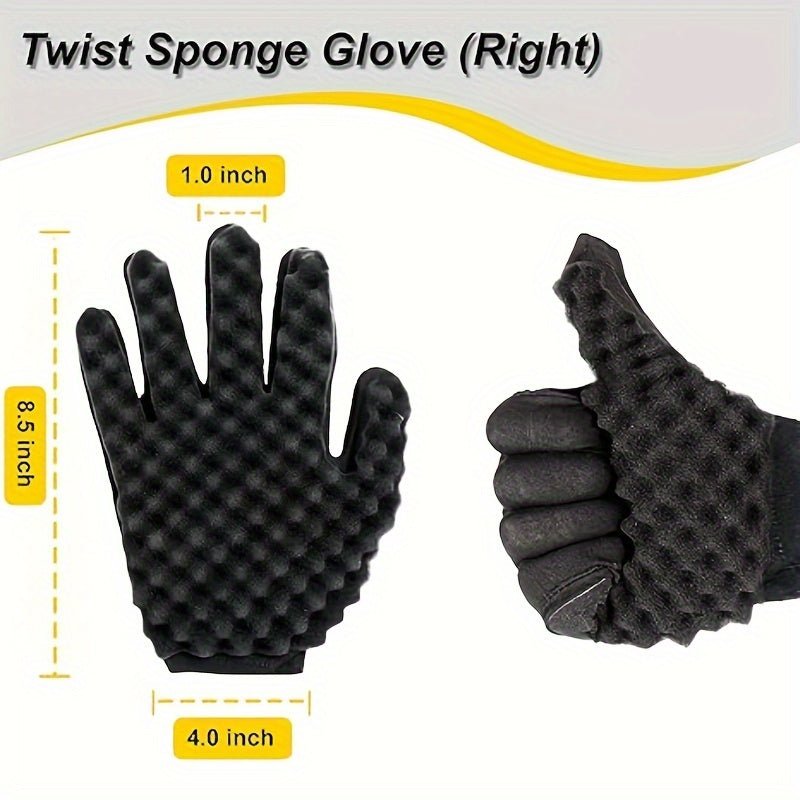 Curling Sponge Set with Gloves - Beard grooming