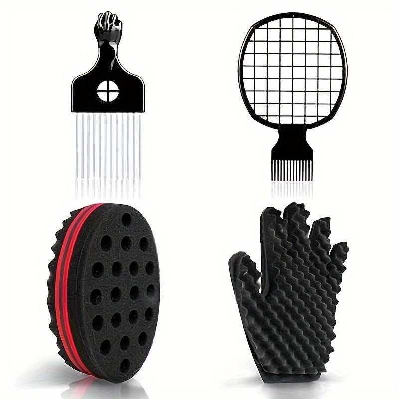 Curling Sponge Set with Gloves - Beard grooming