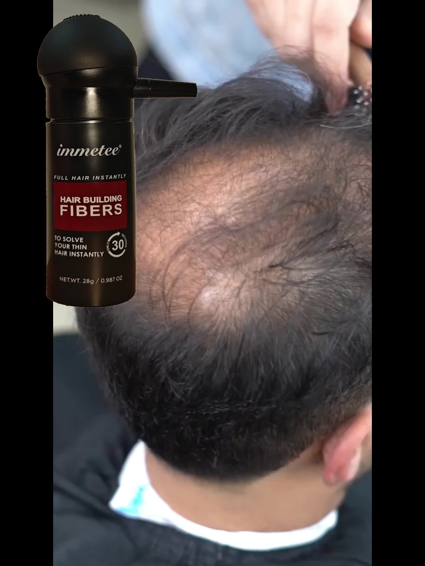 Immetee Full Hair Fibers+Sprayer - Beard grooming