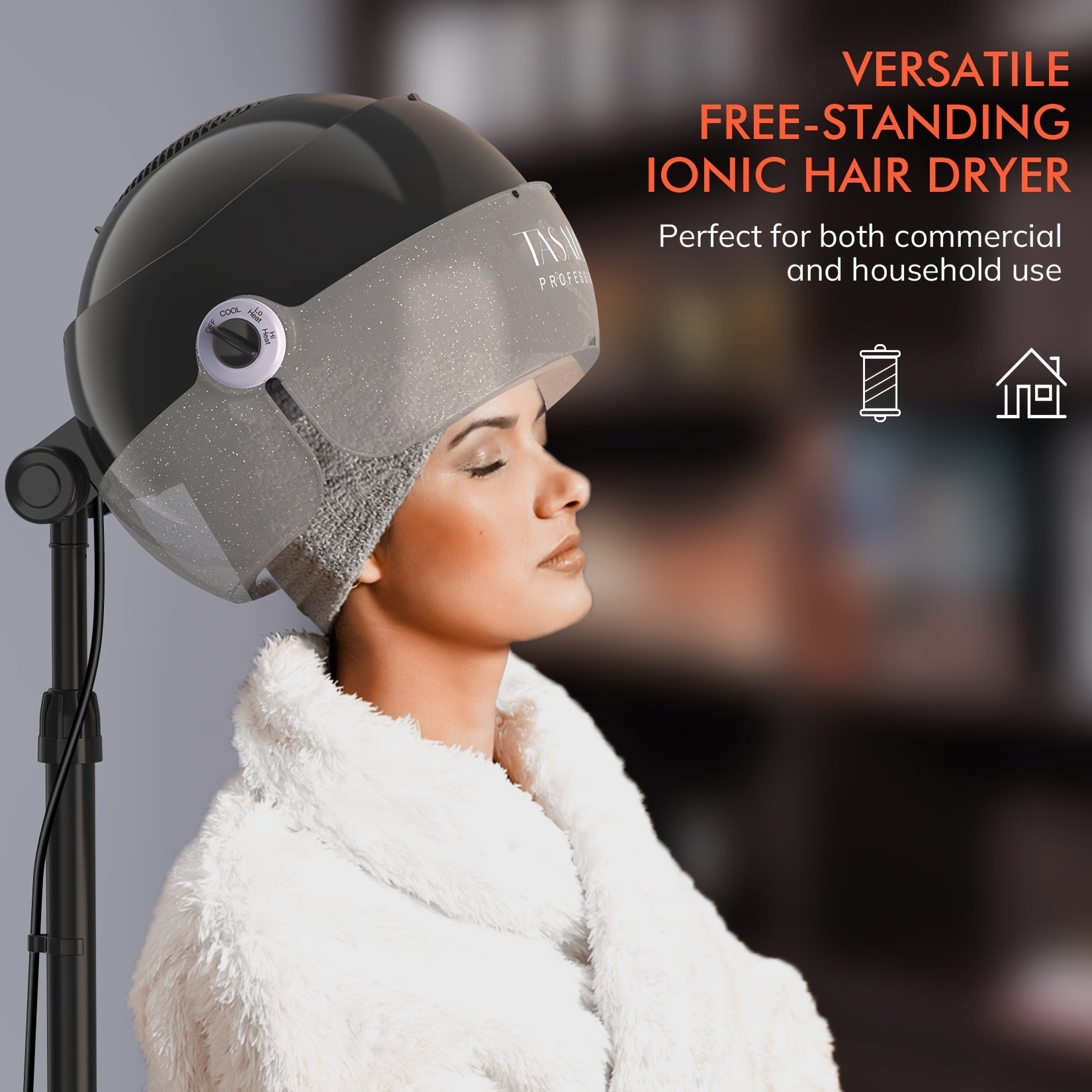 Ionic Hooded Hair Dryer - Beard grooming