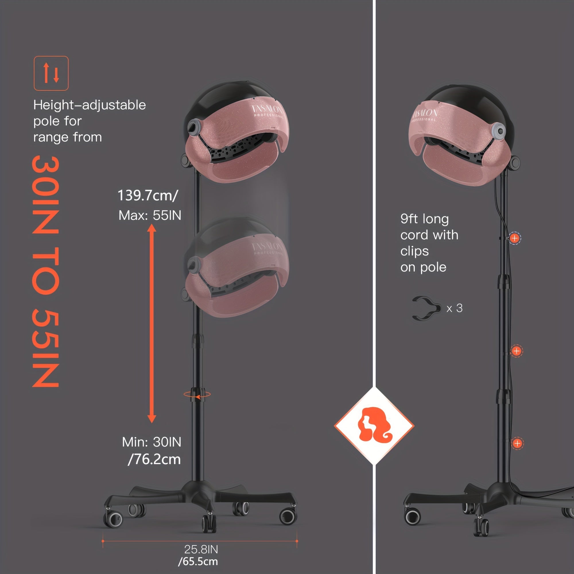 Ionic Hooded Hair Dryer - Beard grooming