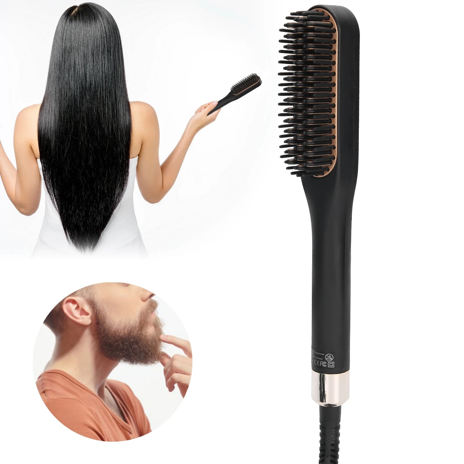 Multifunctional Beard Straightener Brush for Men - Beard grooming