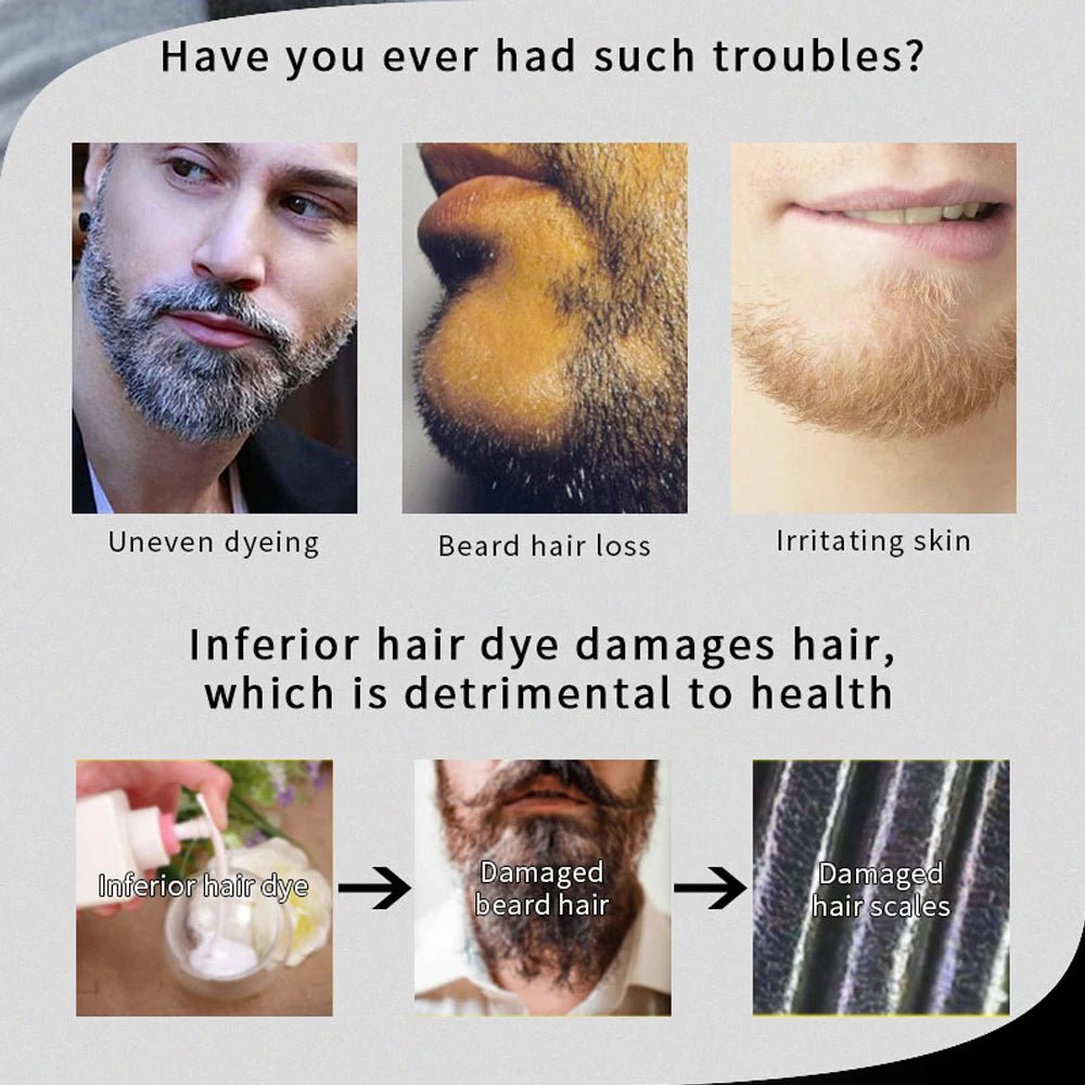 Natural Beard Hair Dye Shampoo - Beard grooming