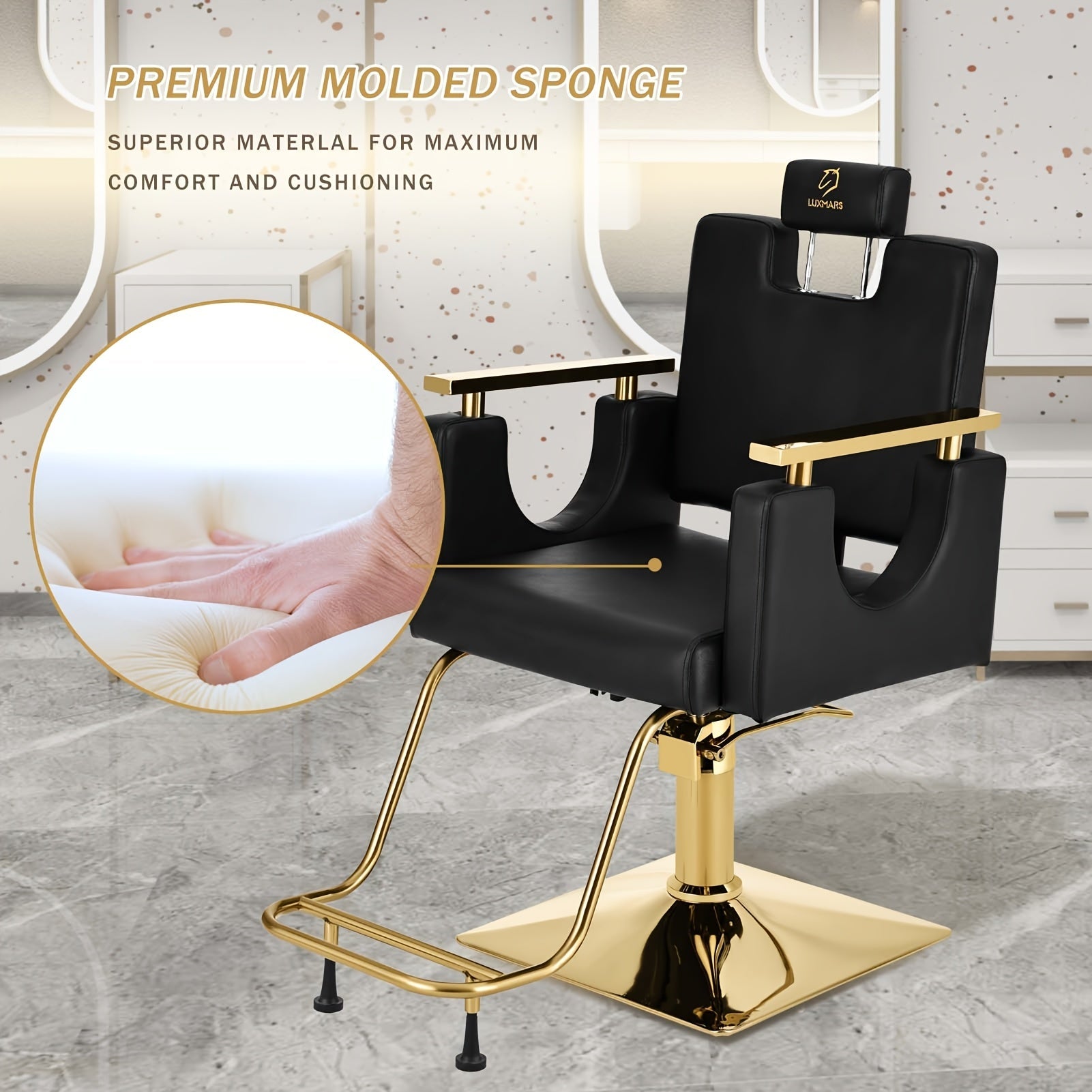 Salon Chair Hydraulic Barber Chair - Beard grooming