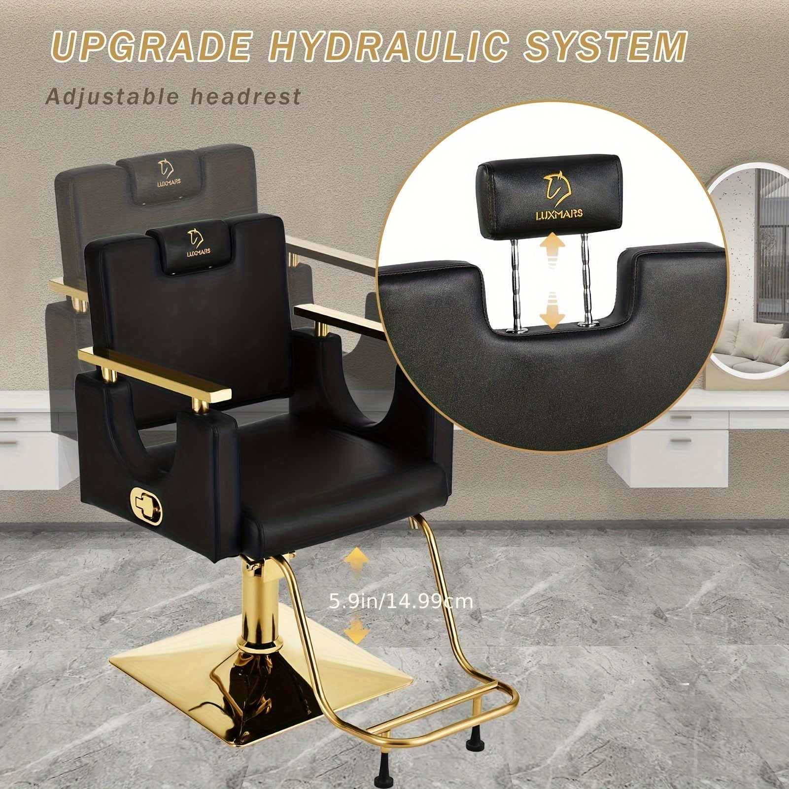 Salon Chair Hydraulic Barber Chair - Beard grooming