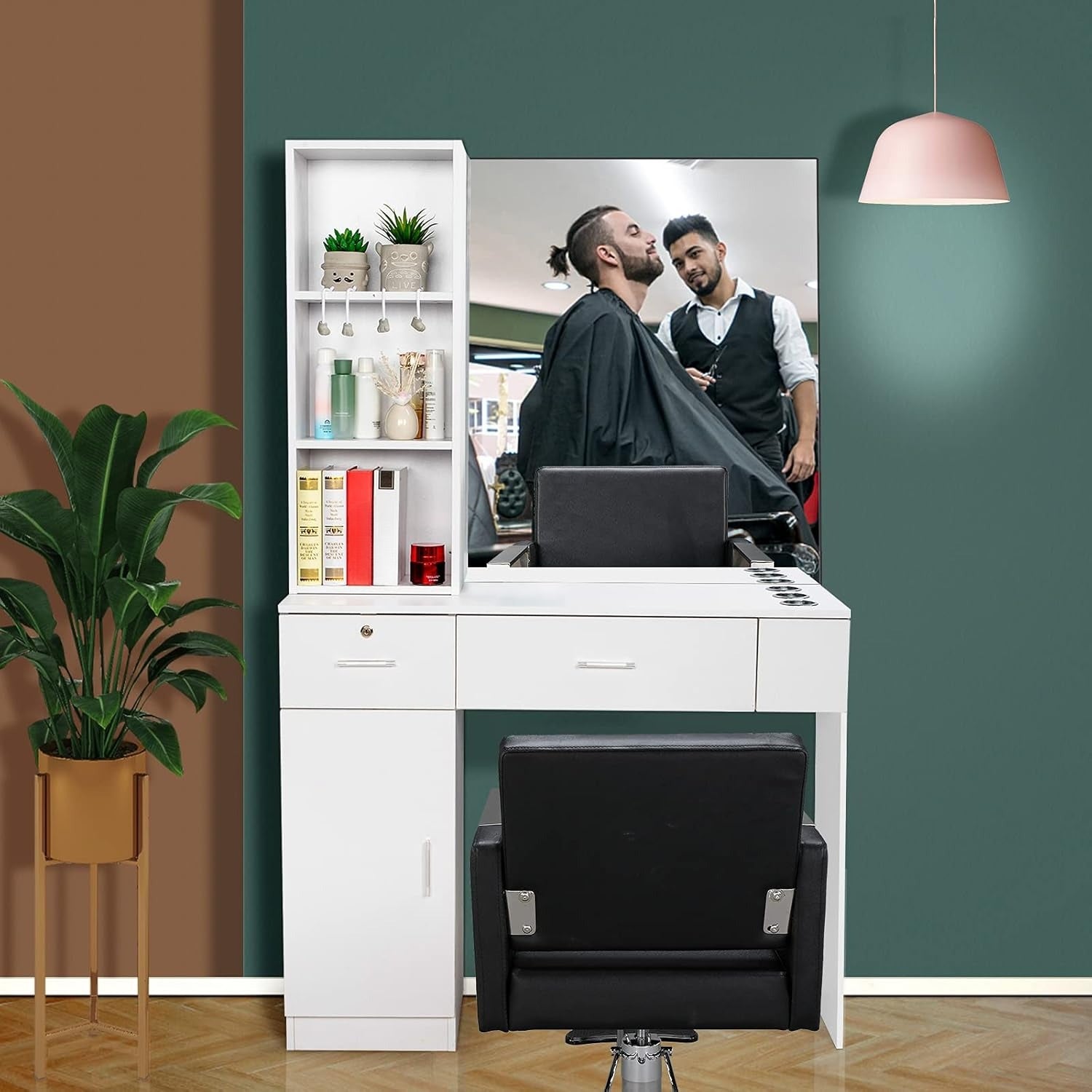 TUFFIOM Barber Station with Mirror - Beard grooming