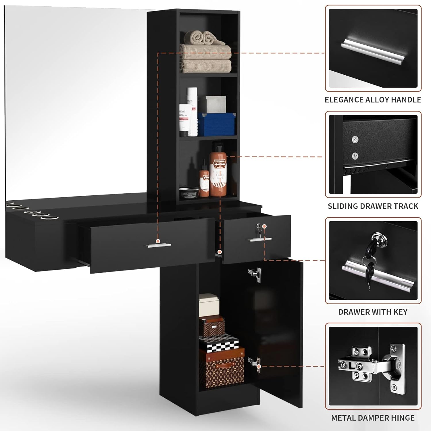 TUFFIOM Barber Station with Mirror - Beard grooming